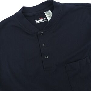 Bulwark FR Shirt Mens‎ 3XL Henley Flame Resistant Workwear Long Sleeve XXL